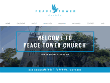 Tablet Screenshot of peacetowerchurch.ca